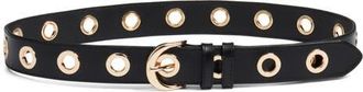Nordstrom Samantha Rivet Leather Belt in Black at Nordstrom, Size X-Small