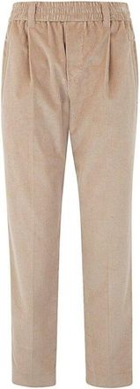 Brunello Cucinelli WomenS Brown Cotton Relaxed Trousers, Size 10