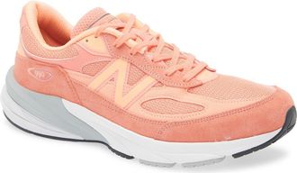 New Balance Gender Inclusive Made in USA 990v6 Sneaker in Sunrise/Purple at Nordstrom, Size 7.5 Womens