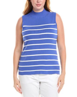 Tahari by ASL Tahari Asl Plus Mock Neck Sweater Tank