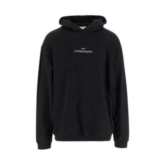 Maison Margiela Hoodies, male, Black, Size: XL Upside Down Logo Sweatshirt