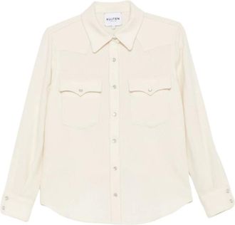 Kujten Kujten - Lumber Shirt - Dames - Blouses & Shirts - Wit - Maat: M Wol