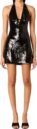 Nia Rodeo Sequin Mini Dress In Black