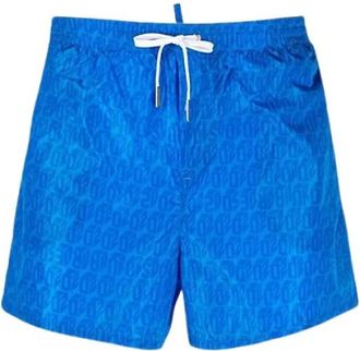 Dsquared2 Monogramme Zwemshorts - Heren - Strandmode - Blauw - XS - Nylon - Badmode