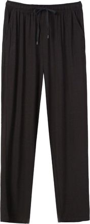 SHEKINI Mens Pyjamas Pants Long Pyjama Bottoms Sleeping Pants Leisure Pants with Drawstring Elastic Waistband Straight Cut(Black,XXL)