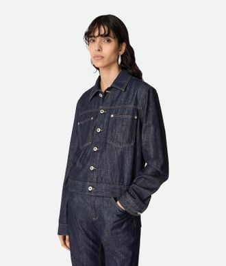 Bottega Veneta Giacca In Denim Indaco - Bottega Veneta