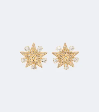 Dolce & Gabbana Starbust crystal-embellished clip-on earrings