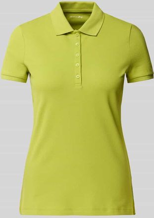 Christian Berg Poloshirt mit kurzer Knopfleiste in Apfel, Größe XXL