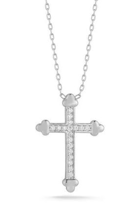 Glaze Jewelry Cubic Zirconia Cross Pendnat Necklace in Silver at Nordstrom Rack