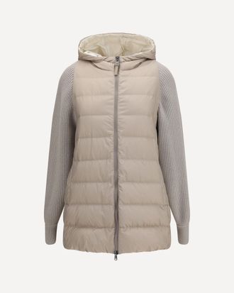 Brunello Cucinelli Long monili chain Puffer Jacket Female 44