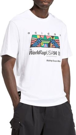 adidas FIFA World Cup 94 Cotton Graphic T-Shirt in White at Nordstrom, Size Xx-Large