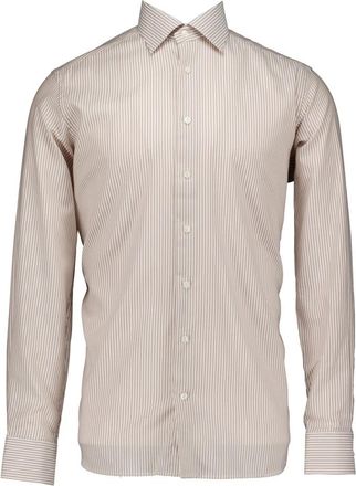 Eton Long Sleeve Shirt - Heren - Zakelijke Overhemden - Beige - XL - Katoen - Overhemden