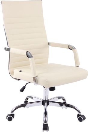 Clp Clp - Silla De Oficina Amadora En Polipiel O Tela Crema Simil Cuero