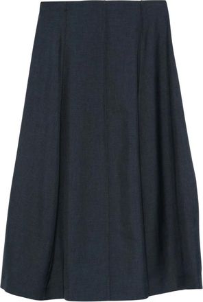 Theory Crv Parachute Sk. Cit - Dames - Midirokken - Blauw - S - Polyester - Rokken