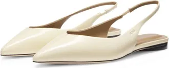 BOSS Leather pumps with slingback strap