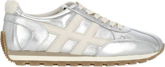 Hogan Silver H701 Suede Sneakers