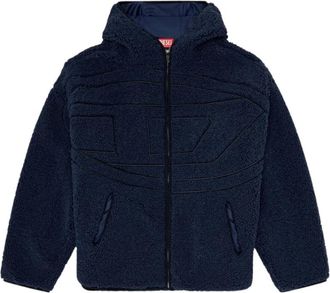 Diesel Faux Fur Shearling Jassen - Heren - Jassen - Blauw - S - Jassen