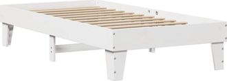 vidaXL Vidaxl - Estructura de cama sin colchón madera de pino blanca 90x200 cm