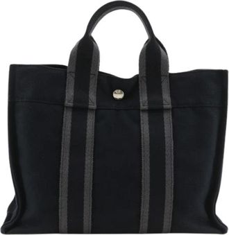 Herm&egrave;s Pre-owned Fourre Tout PM Canvas Handbag - unisex - Vintage Shopper - Zwart - ONE Size - Vintage