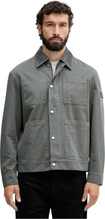 Marc O'Polo Shirt Jacket - Heren - Zomerjassen - Groen - S - Katoen - Jassen