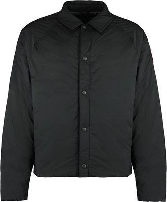 Canada Goose Jassen, Heren, Zwart, L, Polyester, Gewatteerde ganzendonsjas met zakken