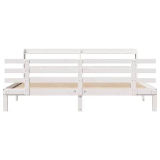 Berkfield Home Beautiful Bed Frame with Headboard without Mattress White 200x200 cm