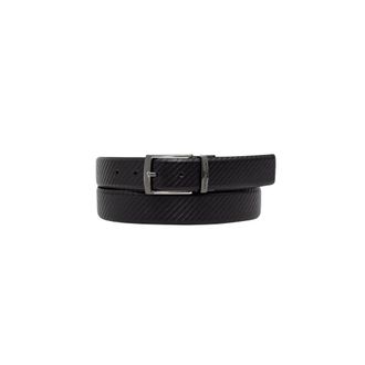 Emporio Armani Accessoires, Heren, Zwart, ONE Size, Leer, Omkeerbare Riem