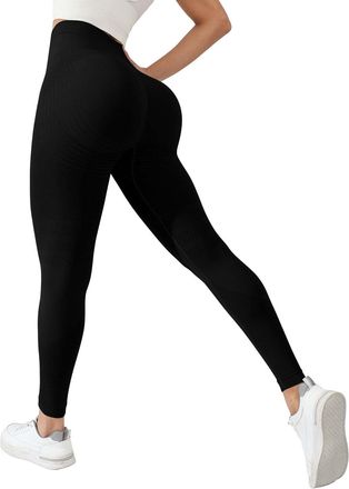 Generic Cocila Women 3D Compression Leggings Scrunch Bums Seamless High Waisted Yoga Activewear Stretch Gym Lift Pants Anti Cellulite Workout Running Slim Sof