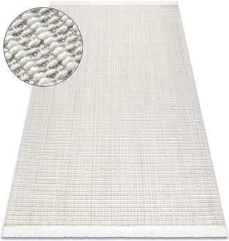 RugsX Rugsx - Alfombra Nano Fh72a Melange, Bucle, Tejido Plano Blanco White 120x170 Cm
