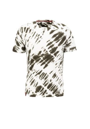 Alpha Industries T-Shirt ALPHA INDUSTRIES Tie Dye T-Shirt, Herren, Gr. S, gr&uuml;n (schwarz olive), Obermaterial: 100% Baumwolle, Shirts T-Shirt
