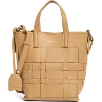 3.1 Phillip Lim Odita Leather Lattice Bucket Bag in Fawn at Nordstrom Rack