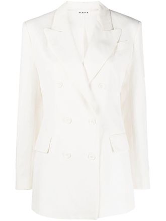 P.A.R.O.S.H. Blazer met dubbele rij knopen - Wit