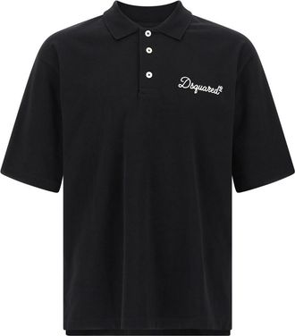 Dsquared2 Black Embroidery Logo Polo