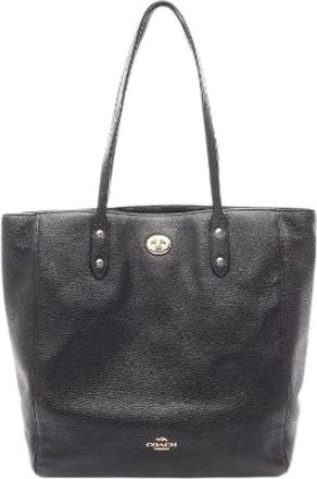 Coach Pre-owned Leren Tote Bag - Dames - Vintage Shopper - Zwart - ONE Size - Leer - Vintage