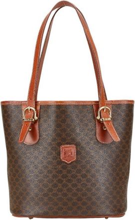 Celine Black Leather Pvc Handbag Tote Bag (Pre-Owned)