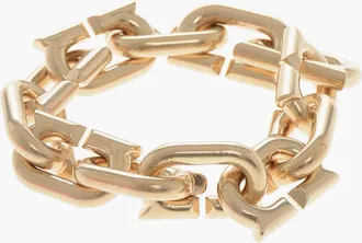 Ferragamo Bracciale MAXI CHAIN con Finish Dorato Salvatore Ferragamo