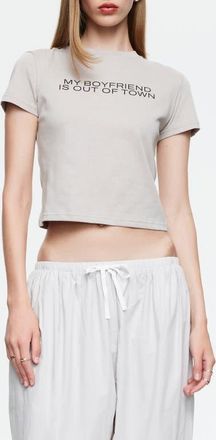 Lioness Boyfriend Graphic Baby Tee in Ash at Nordstrom, Size X-Small