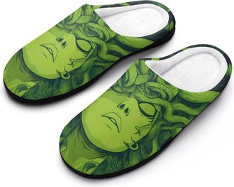 Generic Greek Mythology Medusa Cotton Slippers for Women Indoor Outdoor Slipper Slip-On Memory Foam Home Shoes