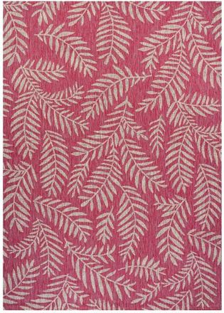Jonathan Y Designs Nevis Palm Frond Indoor/Outdoor Area Rug in Fuchsia/light Gray at Nordstrom, Size 4Ft 0In X 6Ft 0In