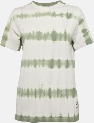 Isabel Marant Etoile White/green Tie-Dye Cotton Dena T-Shirt