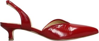 L'Arianna Rode Slingback Pumps van Lakleer - Dames - Pumps - Rood - 35 EU - Leer - Schoenen