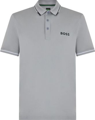 HUGO BOSS Paul Pro Piqu&eacute; Polo - Heren - Polos - Grijs - S - Katoen - Tops