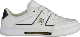 Tommy Hilfiger Schoenen, Dames, Wit, 36 EU, Polyester, Sportieve Veterschoenen Wit Dames