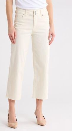 Kut from the Kloth Lucy Raw Hem Wide Leg Jeans in Sand at Nordstrom Rack, Size 14