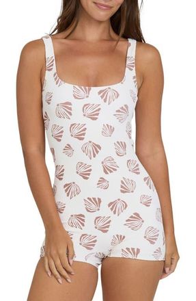 Billabong Sandy Shells Thalia Cutout Surf One-Piece Swimsuit in Salt Crystal at Nordstrom, Size X-Large
