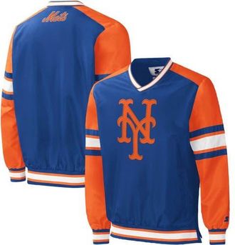 Starter Mens Starter Royal New York Mets Yardline V-Neck Pullover Windbreaker at Nordstrom, Size Small