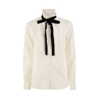 Max Mara Wkiaceto Blouse - Dames - Blouses & Shirts - Wit - Maat: M Katoen