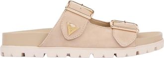 Guess Fasten Sandalen - Dames - Sandalen - Beige - 41 EU - Leer - Schoenen