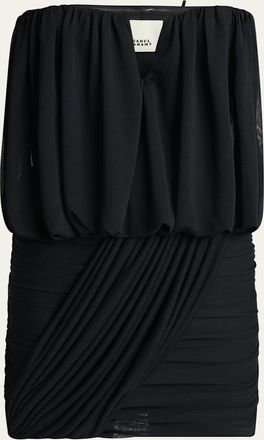 Isabel Marant Adelita Draped Strapless Mini Dress