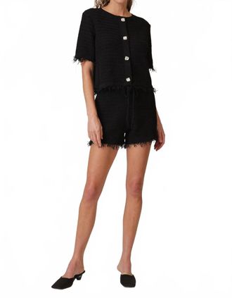 Line & Dot Sancia Button Down Top In Black